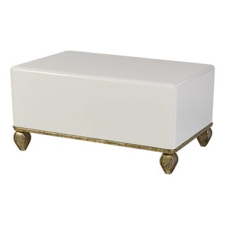Tara Shaw for Century Furniture Loire Cocktail Table - Lacquered White For Sale