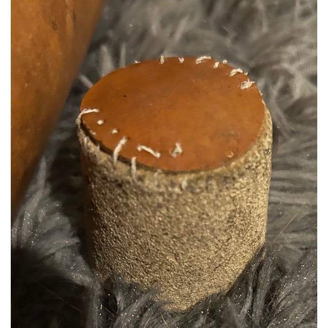1970s Authentic Handcrafted Kenyan Maasai Milk Gourd – Vintage Woven Leather & Cowrie Shell Tribal Art For Sale - Image 5 of 7