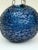 Art Glass Pendant Light : Vintage Mid-Century Cut Blue Glass Stacked Globe-Shaped Round “Blue Moon” Pendant Light Fixture. Mid Century Vibe For Sale - Image 4 of 11