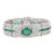 Luxury 12.61ct Emerald & 9.55ct Diamond Accent Certified Victorian Bracelet in 18k Solid Gold For Sale