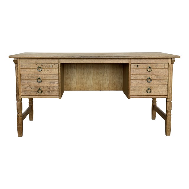 Mid-Century Modern Oak Writing Desk by Henning Kjærnulf, 1960s For Sale