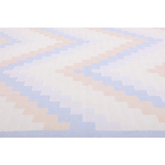 Late 20th Century Vintage Indian Dhurrie Rug, 10'00 X 13'09 For Sale - Image 5 of 10