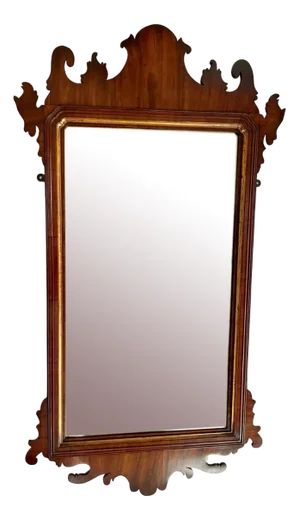 Large Antique George III Quality Walnut Wall Mirror, 1800s
