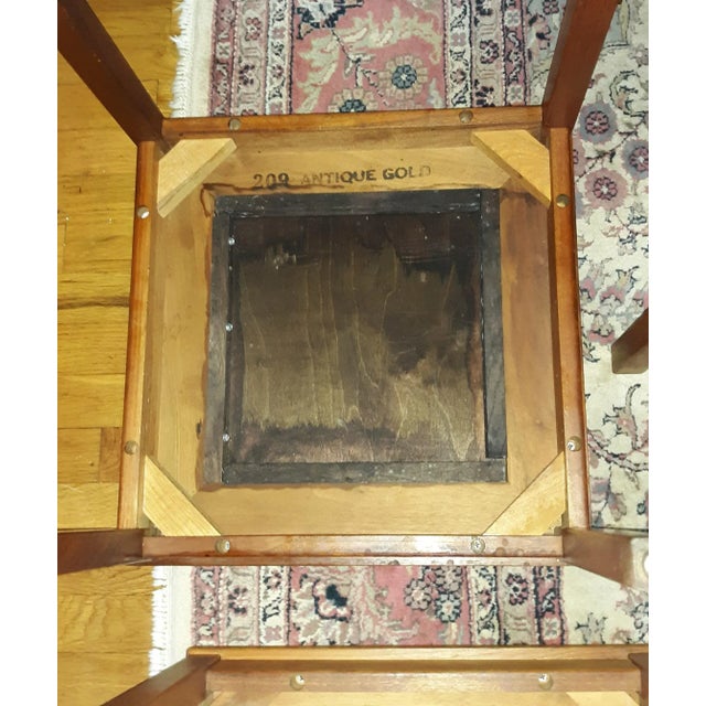 Brown Mid Century John Keal for Brown Saltman Attributed Walnut and Copper Tile Side Table For Sale - Image 8 of 16