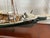 Model of the New England Fishing Schooner "Mystic". With planked deck, winch, cabin, etc. Rigged with standing and running...