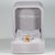 Modern 1.3Ct Imperial Topaz Ring With Natural Diamond Accents in Solid 14k Gold, 9x5mm, Size 6.75 For Sale - Image 3 of 9