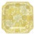 Vintage Chinese Chinoiserie Yellow & Gold Octagonal Porcelain Tray With Chrysanthemums For Sale