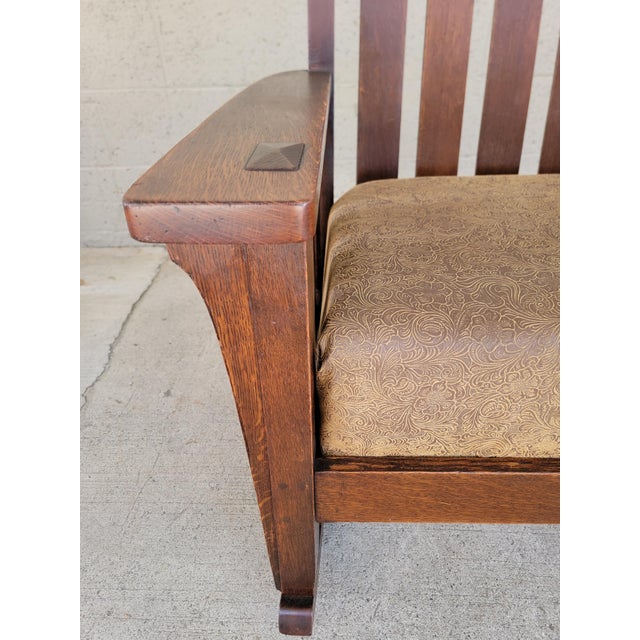 Wood Fine Mission Oak Rocking Chair Circa. 1910 For Sale - Image 7 of 18