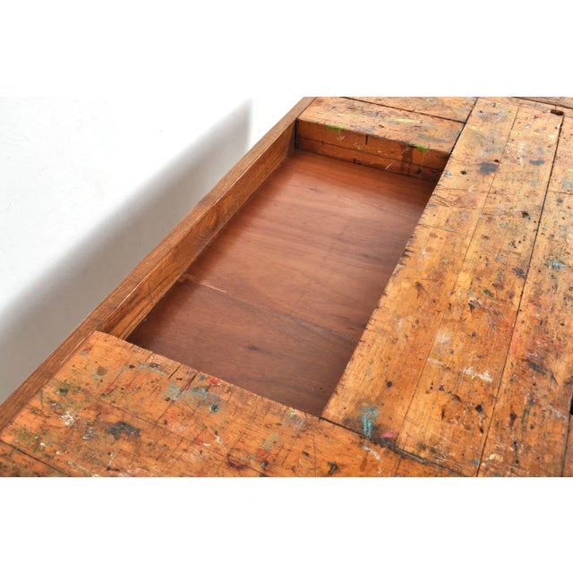 Brown Vintage Carpenters Workbench in Beech from Nooitgedagt, 1950s For Sale - Image 8 of 13