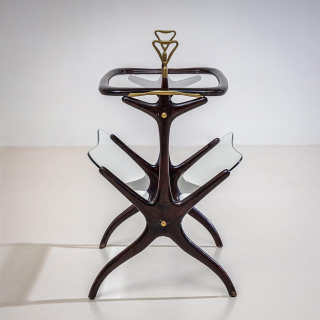 Side Table With Magazine Rack Attributed to Cesare Lacca, Italy, 1950s For Sale In New York - Image 6 of 8