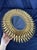 Circa the 1960s, surely Italian. Tole construction with a roughly applied gold finish, some added patina enhancing its...