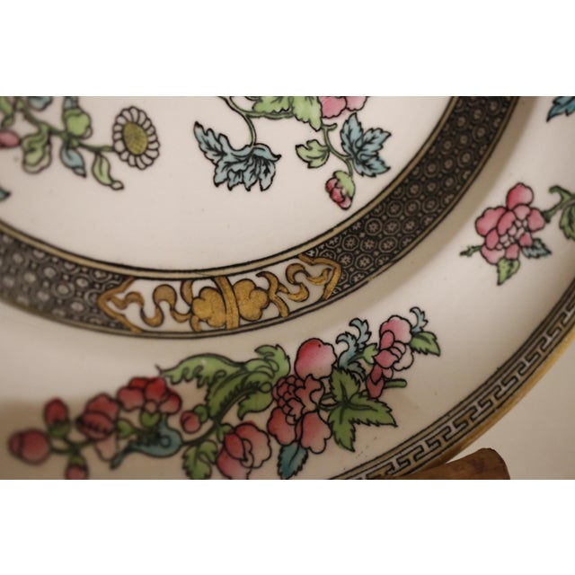 Pair of 19th C. Minton Chinoiserie Ironstone "Indian Tree" Soup Plates For Sale - Image 9 of 14