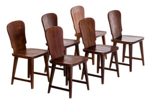 Swedish Pine Chairs, 1940s, Set of 6