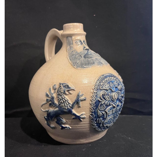 17th Century German Bellarmine Stoneware Jug Chairish