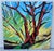Large 48" × 48" Original Expressionist Tree Painting, 1998, Vibrant Colorful For Sale - Image 4 of 18