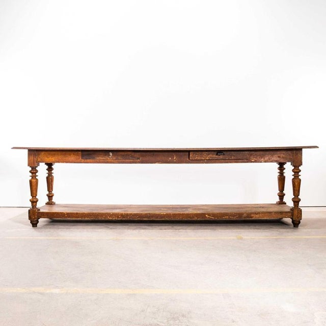 Oak French Drapers Table, 1920s For Sale - Image 3 of 13