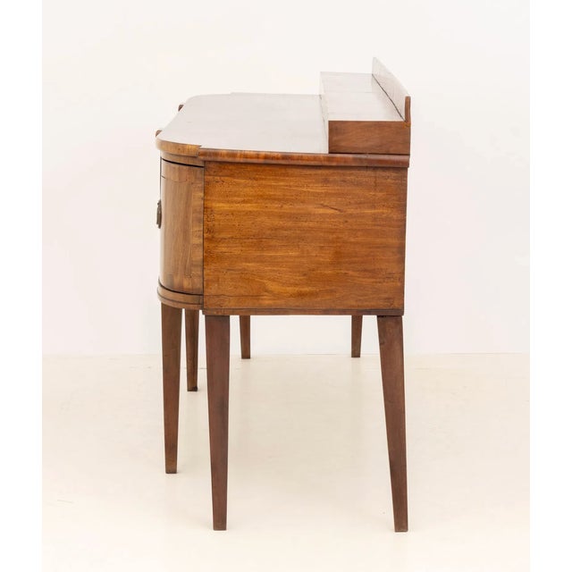 Brown George III Figured Mahogany Bowfront Sideboard With Cellarette Drawers | England, Circa 1800 For Sale - Image 8 of 10