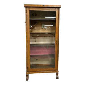 Antique Mission Arts and Crafts Bookcase Bookshelf Cabinet With Adjustable Shelf