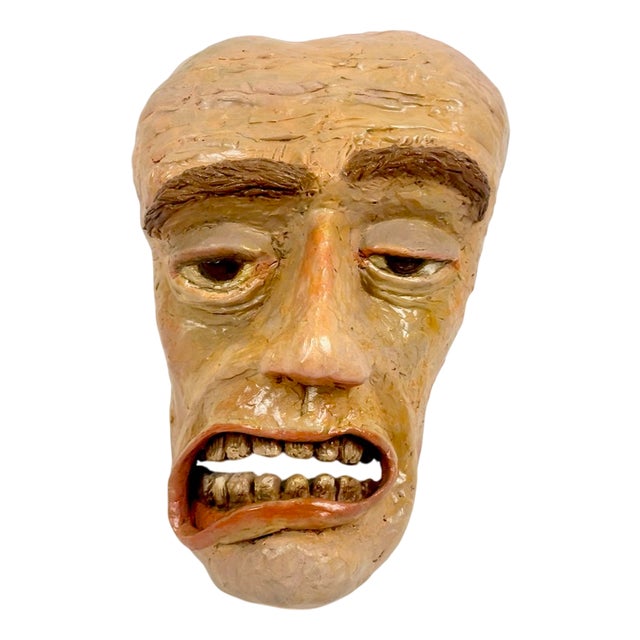 Vintage Czech Art Mask, 1970s For Sale