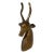 Mid-Century Brass Antelope Gazelle Head Figurine For Sale