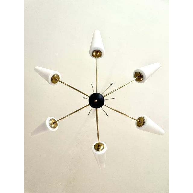 Arlus Large Chandelier from Maison Arlus, 1950 For Sale - Image 4 of 9