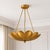 Solid Brass Lotus Pendant Light With Sculptural Layered Petals and Elegant Chain Suspension For Sale - Image 4 of 7
