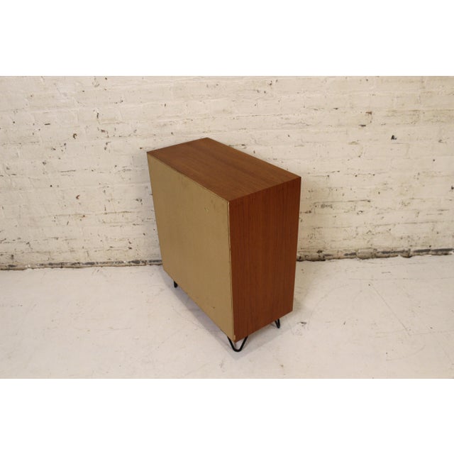 Mid 20th Century Danish Teak Nightstand With Cabinet Doors and Shelf For Sale In New York - Image 6 of 17