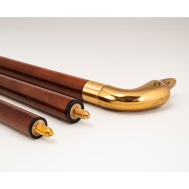 Vintage Walking Stick with Brass Duck Head, 1960s For Sale - Image 12 of 13