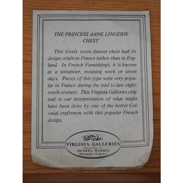 Henkel Harris Cherry 7 Drawer Lingerie Chest For Sale - Image 16 of 16