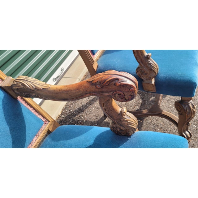 Early 20th Century French Gothic Style Throne Chairs For Sale - Image 4 of 10