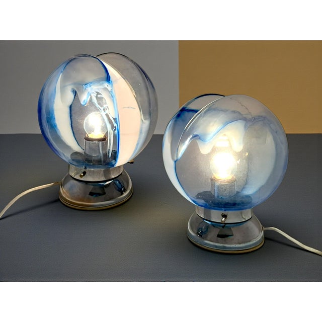 Murano Glass Lamps by Toni Zuccheri for Venini, 1970s, Set of 2 For Sale - Image 12 of 12