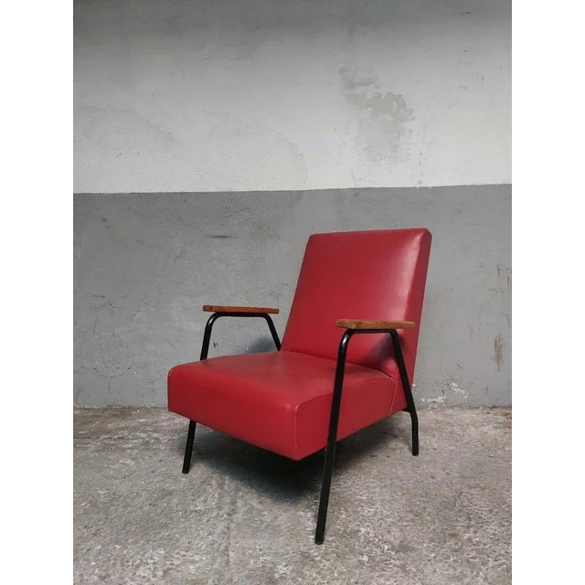 Black Rio Lounge Chair by Pierre Guariche for Meurop For Sale - Image 8 of 12