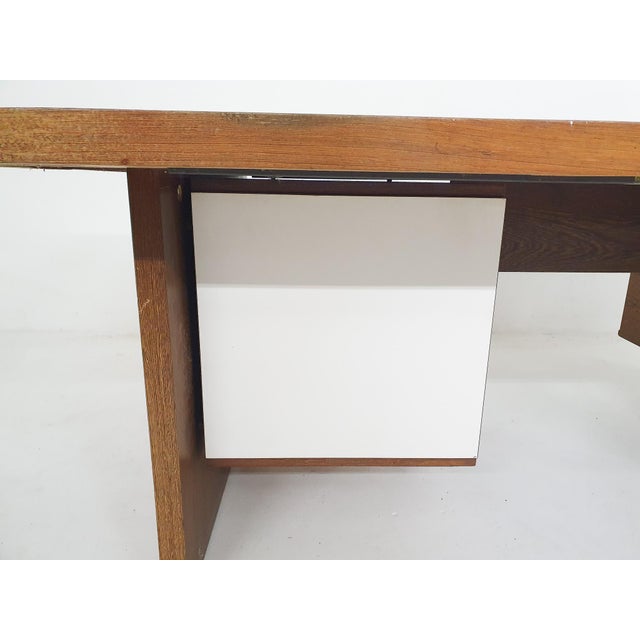Brown Large Wenge Desk attributed to 't Spectrum, Netherlands, 1960s For Sale - Image 8 of 18