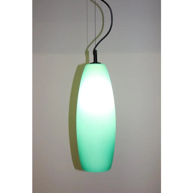 Modern Murano Green Glass Pendant Lamp For Sale - Image 9 of 10