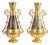 Napoleon III Vases in Opaline Glass and Gilded Regule, 1800s, Set of 2 For Sale