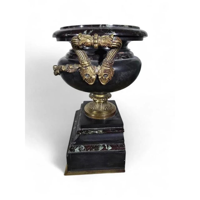Century Marble and Gilt Bronze Decorative Cup, 1860 For Sale - Image 4 of 13
