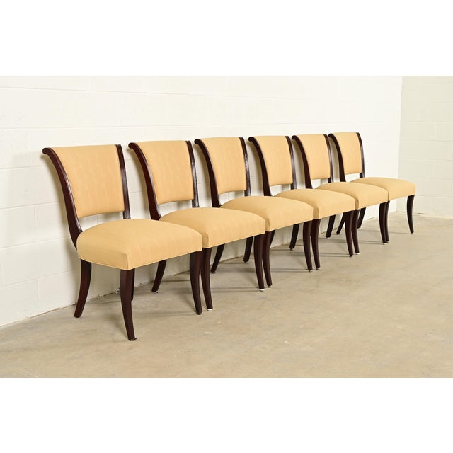 Barbara Barry for Baker Furniture Modern Regency Mahogany Dining Chairs, Set of Six For Sale - Image 13 of 13