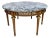 20th Century French Louis XVI Style Bronze, Round Marble & Oak Table For Sale
