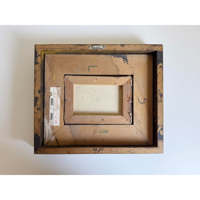 Vintage Lemon Still Life in Ochre Frame, Impressionist, Mid 20th C, Signed For Sale - Image 9 of 10