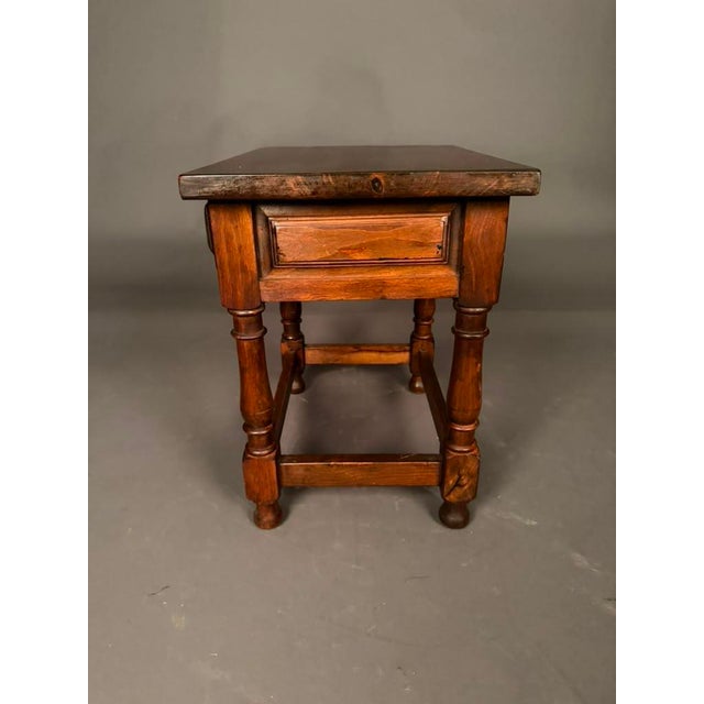 Pair of American Country English Pine Side Tables With Walnut Finish, Circa 1920s For Sale - Image 15 of 18