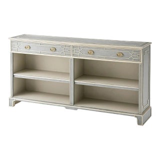 Chinese Chippendale Painted Bookcase For Sale