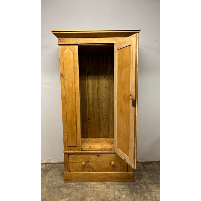 English 19th Century English Pine Single Door Wardrobe For Sale - Image 3 of 10