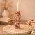 Dimensions: 6" W x 5" D x 20" H Hand Carved in solid wood, this vintage statue can also be used as a candle holder. The...