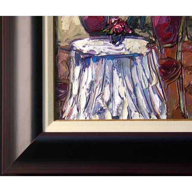 Maya Eventov Untitled Oil Canvas With Beautiful Custom Frame Me121506-20 For Sale In Denver - Image 6 of 7