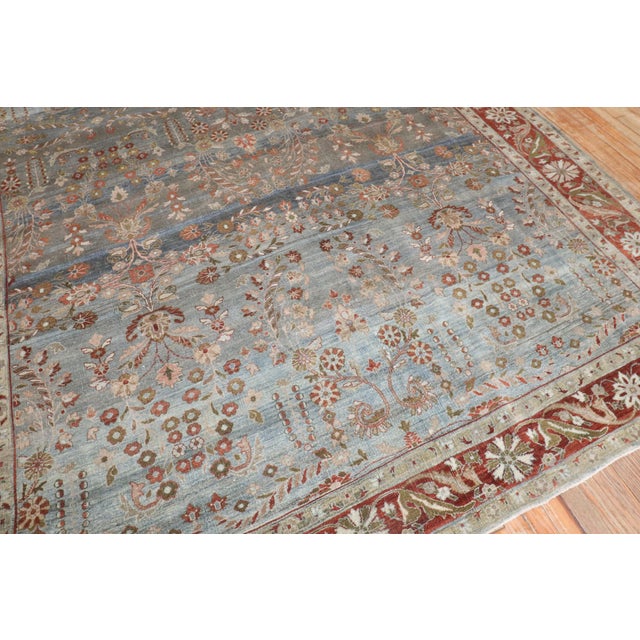 Textile Antique Zabihi Collection Persian Bidjar Floral Room Rug For Sale - Image 7 of 11