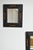 Pair of carved ebonised wood and trompe l'oeil turshell mirrors, XIXth c. Height: 48 cm - 18.9 in Length: 42 cm - 16.54 in...