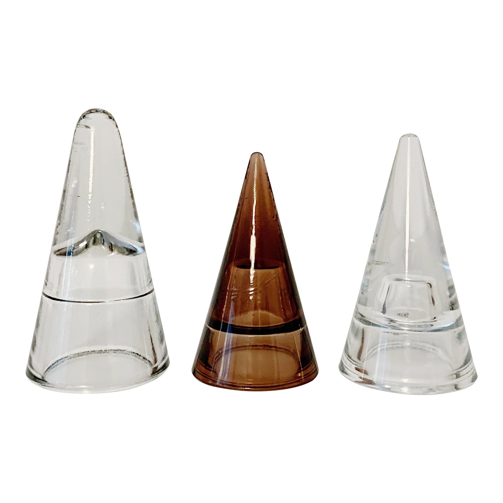 Vintage Cone Shape Glass Paperweights Set of 3 Chairish