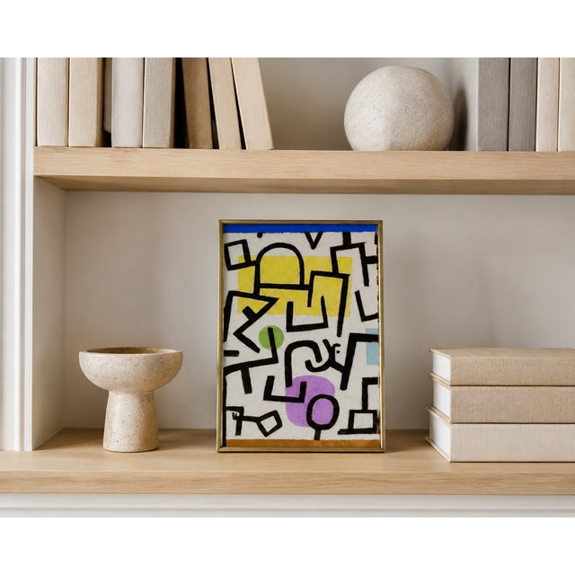 Contemporary 1938 Rich Port Modernist Multicolor Fine Art Print by Paul Klee — 8" X 12" For Sale - Image 3 of 8