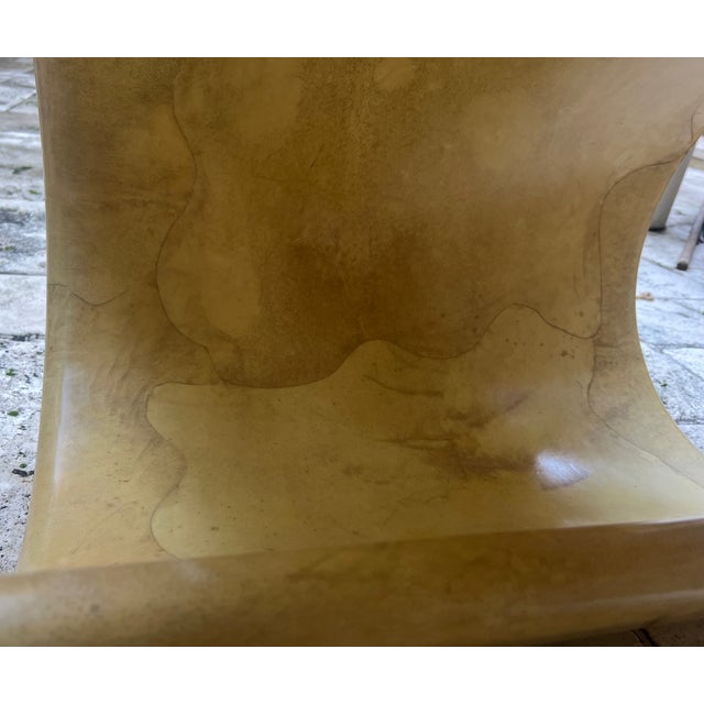 Lacquered Goatskin Parchment Coffee Table, C. 1970's For Sale - Image 4 of 14