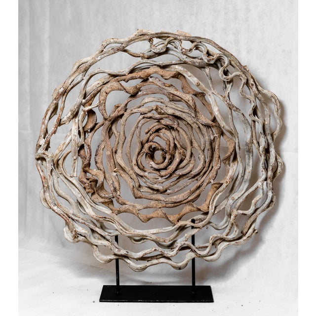 Vine Disc on Iron Stand For Sale - Image 14 of 14